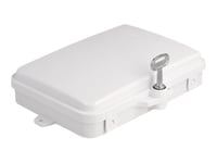 Delock - Fiberoptikdistribueringsbox - Ip65, Waterproof, Lockable - Väggmontering - Inomhus, Utomhus - Vit - 6 Portar