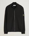 Stone Island Ribbed Soft Organic Cotton Full Zip Black