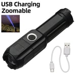 1Pcs Rechargeable Flash Light Bright Led Flashlight Zoom Xenon Forces Torch