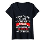 Womens Arsenal Girl Cant Take Her Out Of Arsenal V-Neck T-Shirt