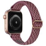 Lysun Bracelet élastique en nylon SOLO Loop compatible avec Apple Watch Band 42mm 44mm 45mm pour homme et femme Bande élastique réglable pour iWatch Series SE/7/6/5/4/3/2/1