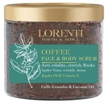 Lorenti Face & Body Scrub Coffee | Jojoba Oil & Vitamin E Anti Cellulite 500ml