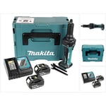 Dgd 800 RT1J 18 v Li-Ion Meuleuse droite sans fil en Coffret Makpac + 2x Batteries 4,0 Ah + Chargeur - Makita