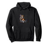 Tiger in the jungle with wilderness and nature Pullover Hoodie