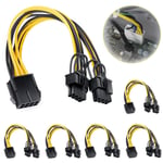 PCIe Splitter, cable alimentation carte graphique, 2 Pi¿¿ces, Adaptateur pour cables d'alimentation PCIe 8 broches ¿¿ 8 broches (6+2) express, pour carte graphique GPU VGA discret cables d'extension