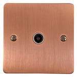 G&H FRG35W Flat Plate Rose Gold 1 Gang TV Coax Socket Point