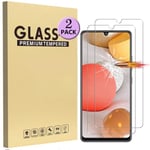 [2 PC] Protecteur d'écran Samsung Galaxy A42 (5G) Verre Trempé Film de Protection Vitre Tactile Anti-poussiere sans Bulle