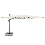 doppler Parasol pendulaire Jack 400x300cm en Naturel I Parasol pour Balcon & terrasse I Parasol à manivelle pour Jardin et terrasse I Parasol à manivelle en Aluminium résistant aux UV