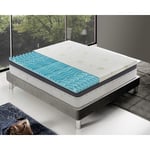 Ilovesleep - Sur-Matelas 140x190 en mousse à mémoire fresh à 9 zones