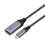 NÖRDIC 50cm adapter USB-C to HDMI 2.1 8K30Hz 4K120Hz 48Gbps HDR Kompatibel med Thunderbolt 3 och 4