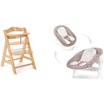 Hauck - Chaise-Haute Alpha+- Nature et Alpha Bouncer- Stretch Beige