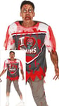 FIESTAS GUIRCA Costume de Déguisement Zombie Quarterback pour Homme - Uniforme de Rugby Football Américain - Costumes d'Halloween pour Homme Taille Adulte M