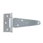 Amig - Charnière T en Acier | Finition Zinguée Antirouille | Facile à Installer | Pour Portes Armoires et Jardin | Compatible Charnière Papillon, Zingage, 100 mm, Acier Alliage