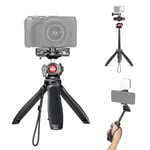 NEEWER TP38 Trépied de Téléphone Extensible Perche Selfie 15" en Métal avec Support Téléphone 2 en 1, Adaptateur Action Cam Compatible avec Hero 12 11 10 9, Rotule 360° pour Caméra, Trépied pour Vlog