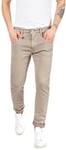 REPLAY Herren Jeans Anbass Slim-Fit Hyperflex Color X-Lite mit Stretch, Braun (Sand 020-1), 34W / 30L