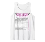 Mens Stag Night | Bachelor Party Dares Checklist Grooms Challenge Tank Top