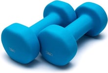 anythingbasic Ab. Neoprene Dumbbells of 6Kg (13.2LB) Includes 2 Dumbbells of 3Kg (6.6LB) | Sky Blue | Material : Iron with Neoprene coat | Exercise and Fitness Weights for Women and Men at Home/Gym