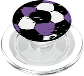 Maillot de match de football avec ballon de football violet et blanc PopSockets PopGrip pour MagSafe