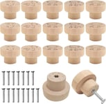 15 Pi¿¿ces Boutons de Poign¿¿e Meuble Animaux, Bouton Poignet de Porte en Bois, Boutons de Meubles Ronds Tiroir En Bois, Boutons de Porte Placard Bois pour Cuisine, Bureau, Armoire, Commode, Tiroir (15)