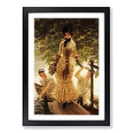 Big Box Art James Tissot On The Thames Framed Wall Art Picture Print Ready to Hang, Oak A2 (62 x 45 cm)