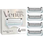 Gillette Venus Pubic Hair & Skin partaterät 4 kpl