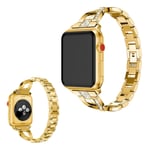 Apple Watch Series 5 44mm strassikoristeinen kellonauha - Kulta Kullankeltainen