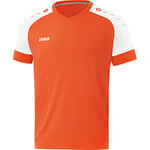 JAKO Champ 2.0 Ka Jersey Men's Jersey - Neon Orange/White, Small