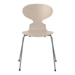 Fritz Hansen - Myran 3101 Light Beige Färgad Ask/Silver Grey - Ruokapöydän tuolit - Arne Jacobsen - Beige - Metalli/Puu