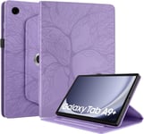 Coque Samsung Galaxy Tab A9+/A9 Plus 11 Pouces 2023 Smx210/X215/X216 Étui Support Rotatif À 360 Degrés Pu Cuir Housse De Protection Portefeuille Tablet Étui Galaxy Tab A9+ 11"" 2023 Violet