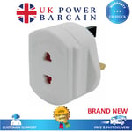 UK 3 to 2 Pin Shaver Plug Adaptor EUORPEAN TO UK Epilators Bathroom