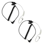 Retevis Écouteur Tube Acoustique 3.5mm Fiche Audio Écouter/Récepteur Uniquement Compatible avec Motorola Takie Walkie/Haut-Parleur Microphone (2 pcs)