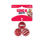 KONG Julleksak SqueakAir Bollar Röd 3-Pack Medium  