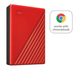 Disque Dur Externe Western Digital My Passport 4 To Rouge