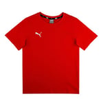 Puma Boys' teamGOAL 23 Casuals Tee Jr T-Shirt, Red, 152