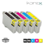 KIT 5 X CARTOUCHES D¿ENCRE MULTI COULEUR COMPATIBLES T2981 BK XL - T2984 Y XL AVEC IMPRIMANTE EPSON XP235