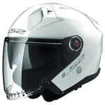 LS2, Casque Moto Jet Infinity II Gloss White, L