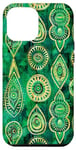 Coque pour iPhone 14 Pro Max Motif bohème vert émeraude