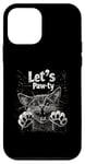 iPhone 12 mini Let’s Paw-ty Cat Graphic Fun Party Cat Design for Pet Lovers Case