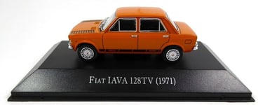 IXO, FIAT Iava 128 TV 1971 orange 4-door saloon sold in blister pack, 1/43, M...