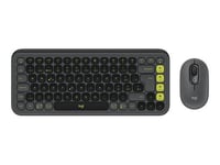 Logitech POP Icon Combo - Ensemble clavier et souris - sans fil - Bluetooth LE - QWERTZ - Suisse - graphite, vert