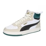 PUMA CAVEN 2.0 MID JR Sneaker, White Black-Alpine Snow-Malachite-Gold, 5 UK