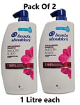 2XHead & Shoulders Anti-Dandruff Shampoo Smooth &Silky Moisturises Scalp 1 Litre