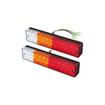 Lot de 2 feux arrière de remorque 40 LED pour remorque, camion, caravane, camion, camionnette, tracteur DC12 V