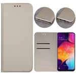 Moto G9 Play / Moto E7 Plus - Smart Skin Mobilplånbok - Guld Guld