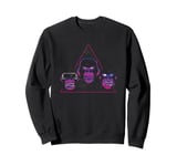 3 Monkey Heads See No Evil Hear No Evil Speak No Evil Art Sweatshirt