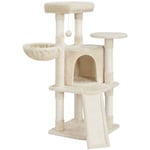 Yaheetech - Arbre à Chat en Sisal Griffoir Grattoir Tour de Jeux pour Chat avec Centre d'activités Arbre a Chat Hauteur 107cm Beige