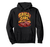 Grill Girl BBQ Women Grilling Master Outdoor Cooking Party Pullover Hoodie