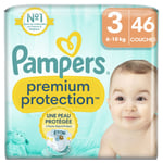 Couches Bébé Premium Protection Taille 3 6kg-10kg Pampers - Le Paquet De 46 Couches