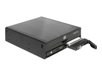 Delock 5.25" Mobile Rack For 1 X 5.25" Slim Drive + 2 X 2.5" Sata Hdd / Ssd - Hållare För Lagringsenheter - 2.5" - Svart