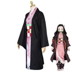 Kids Demon Slayer Animation Cosplay Kostym Outfit Set Kamado Nezuko 11-12 Years